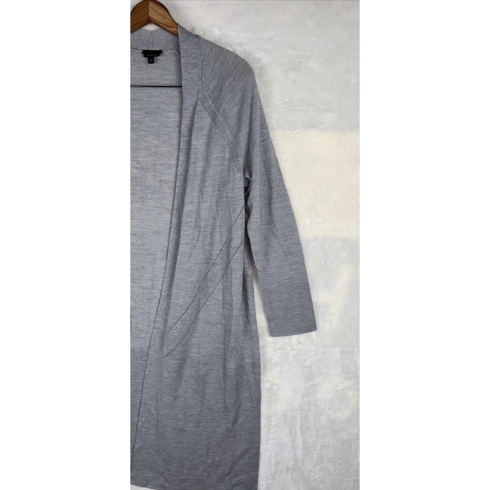 Talbots Petites Gray Pure Merino Wool Long Cardigan/Duster Sweater Large (LP) - Picture 7 of 15